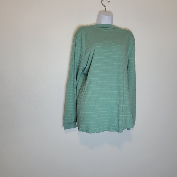 Marine layer double knit Henley in surf green color - Picture 3 of 5